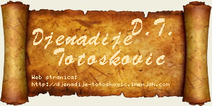 Đenadije Totošković vizit kartica
